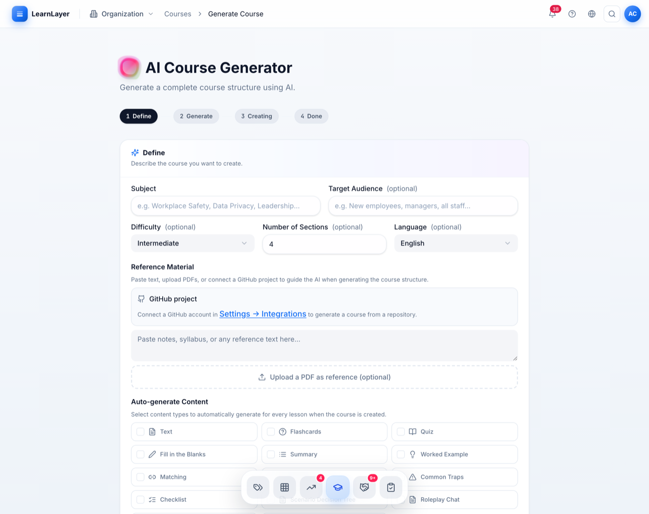 LearnLayer AI authoring