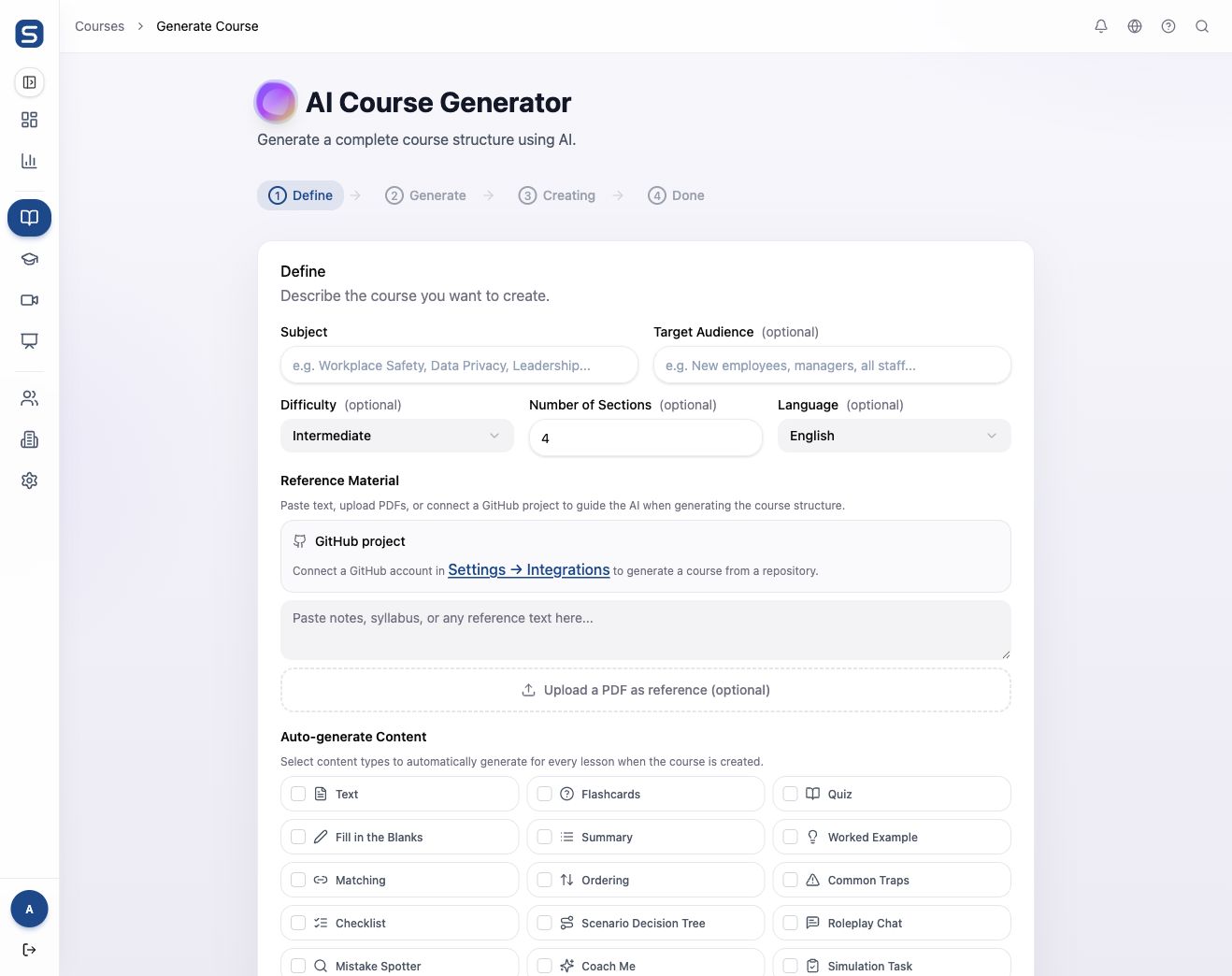 LearnLayer Academy AI course generator
